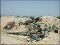Sapphire mining at Bo Ploi, Kanchanaburi, Thailand.