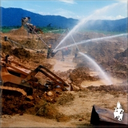 Opencast ruby mining at Bo Rai (taken in 1988)